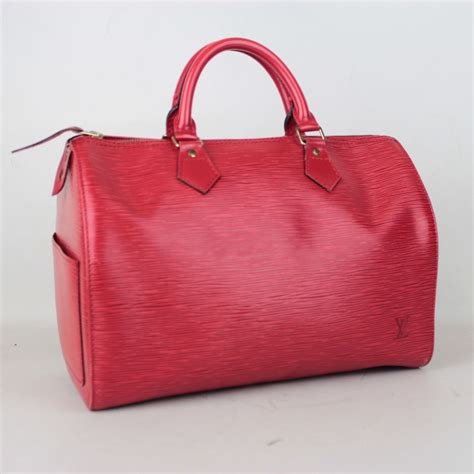 louis vuitton red epi front pocket handbag|louis vuitton epi speedy.